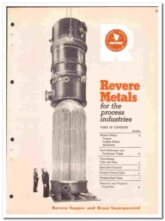 Revere Copper Brass Inc 1964 vintage metal catalog process industries