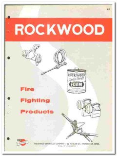 Rockwood Sprinkler Company 1964 vintage industrial catalog fire fight Rockwood Sprinkler Company 1964 vintage industrial catalog fire fight