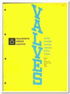 Walworth Grove Aloyco 1964 vintage industrial catalog Valves process Walworth Grove Aloyco 1964 vintage industrial catalog Valves process