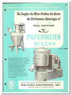 Welding Engineers Inc 1964 vintage industrial catalog Papenmeier mixer Welding Engineers Inc 1964 vintage industrial catalog Papenmeier mixer
