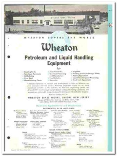 Wheaton Brass Works 1964 vintage industrial catalog liquid handling Wheaton Brass Works 1964 vintage industrial catalog liquid handling