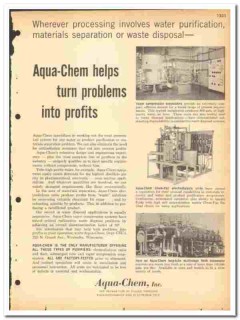 Aqua-Chem Inc 1964 vintage industrial catalog purification separation Aqua-Chem Inc 1964 vintage industrial catalog purification separation