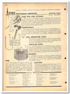 Astro Metallurgical Corp 1964 vintage industrial catalog pipe fittings Astro Metallurgical Corp 1964 vintage industrial catalog pipe fittings
