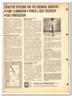 Catalytic Combustion Company 1964 vintage industrial catalog chemical Catalytic Combustion Company 1964 vintage industrial catalog chemical