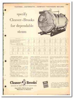 Cleaver-Brooks Company 1964 vintage heating catalog packaged boilers