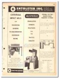 Entoleter Inc 1964 vintage industrial catalog Centrifugal Impact Mills