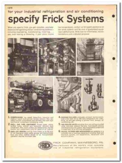 Frick Company 1964 vintage industrial catalog refrigeration compressor Frick Company 1964 vintage industrial catalog refrigeration compressor