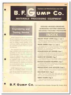 B F Gump Company 1964 vintage industrial catalog processing equipment B F Gump Company 1964 vintage industrial catalog processing equipment