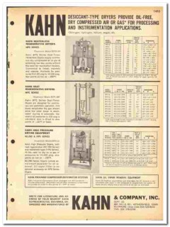 Kahn Company 1964 vintage industrial catalog Desiccant-Type Dryers