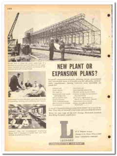 Leonard Construction Company 1964 vintage contractor catalog plant