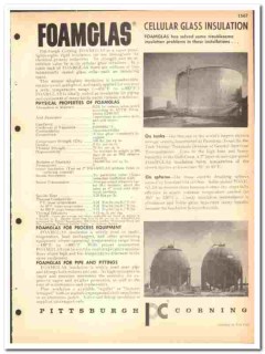 Pittsburgh Corning Corp 1964 vintage insulation catalog Foamglas glass