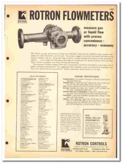 Rotron Mfg Company 1964 vintage industrial catalog Flowmeters Rotron Mfg Company 1964 vintage industrial catalog Flowmeters