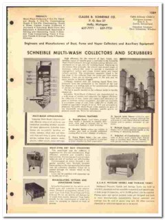 Claude B Schneible Company 1964 vintage industrial catalog dust fume Claude B Schneible Company 1964 vintage industrial catalog dust fume