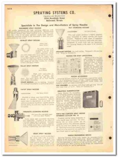 Spraying Systems Company 1964 vintage industrial catalog nozzles