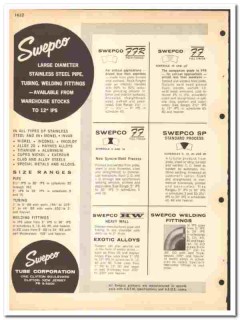 Swepco Tube Corp 1964 vintage industrial catalog pipe welding fittings