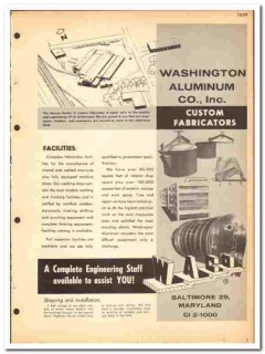 Washington Aluminum Company 1964 vintage industrial catalog fabricator Washington Aluminum Company 1964 vintage industrial catalog fabricator