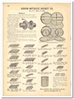 Akron Metallic Gasket Company 1948 vintage industrial catalog asbestos Akron Metallic Gasket Company 1948 vintage industrial catalog asbestos