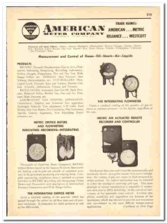 American Meter Company 1948 vintage industrial catalog measurement American Meter Company 1948 vintage industrial catalog measurement
