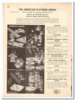 American Platinum Works 1948 vintage industrial catalog chemical American Platinum Works 1948 vintage industrial catalog chemical
