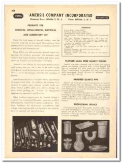 Amersil Company 1948 vintage industrial catalog fused quartz silica Amersil Company 1948 vintage industrial catalog fused quartz silica