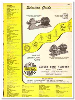 Aurora Pump Company 1948 vintage industrial catalog centrifugal APCO Aurora Pump Company 1948 vintage industrial catalog centrifugal APCO