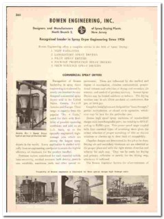 Bowen Engineering Inc 1948 vintage industrial catalog spray dryers Bowen Engineering Inc 1948 vintage industrial catalog spray dryers