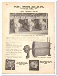 Brosites Machine Company 1948 vintage industrial catalog dialyzers Brosites Machine Company 1948 vintage industrial catalog dialyzers