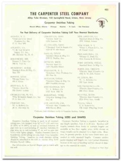 Carpenter Steel Company 1948 vintage catalog stainless tubing finned Carpenter Steel Company 1948 vintage catalog stainless tubing finned