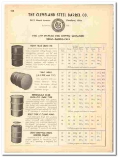 Cleveland Steel Barrel Company 1948 vintage industrial catalog drums Cleveland Steel Barrel Company 1948 vintage industrial catalog drums