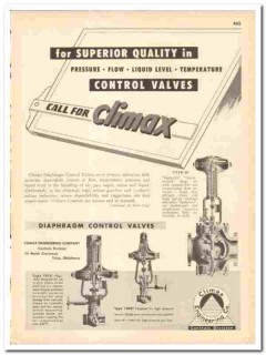 Climax Engineering Company 1948 vintage industrial catalog valves Climax Engineering Company 1948 vintage industrial catalog valves