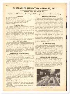 Custodis Construction Company 1948 vintage contractor catalog