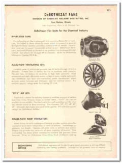 American Machine Metals Inc 1948 vintage catalog DeBothezat Fans American Machine Metals Inc 1948 vintage catalog DeBothezat Fans