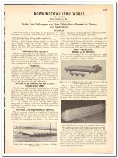 Downingtown Iron Works 1948 vintage industrial catalog heat exchangers Downingtown Iron Works 1948 vintage industrial catalog heat exchangers
