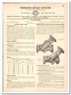 American Smelting Refining Company 1948 vintage catalog lead products American Smelting Refining Company 1948 vintage catalog lead products