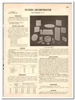 Filtros Inc 1948 vintage industrial catalog chemical process Filtros Inc 1948 vintage industrial catalog chemical process