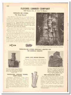 Fleishel Lumber Company 1948 vintage wood catalog Red Cypress tank vat Fleishel Lumber Company 1948 vintage wood catalog Red Cypress tank vat