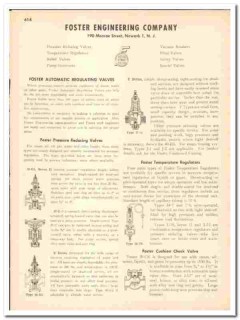 Foster Engineering Company 1948 vintage industrial catalog valves