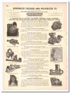 Gruendler Crusher Pulverizer Company 1948 vintage industrial catalog Gruendler Crusher Pulverizer Company 1948 vintage industrial catalog