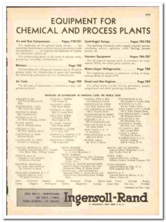 Ingersoll-Rand 1948 vintage industrial catalog chemical process plants Ingersoll-Rand 1948 vintage industrial catalog chemical process plants