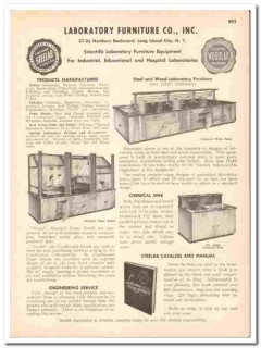 Laboratory Furniture Company 1948 vintage industrial catalog Steelab