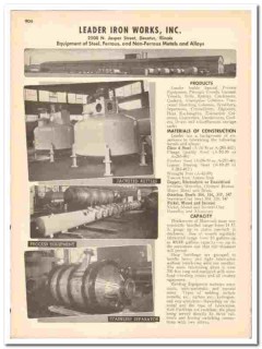 Leader Iron Works Inc 1948 vintage industrial catalog distillation Leader Iron Works Inc 1948 vintage industrial catalog distillation