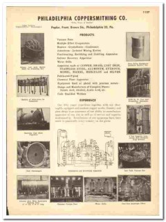Philadelphia Coppersmithing Company 1948 vintage industrial catalog Philadelphia Coppersmithing Company 1948 vintage industrial catalog