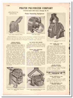 Prater Pulverizer Company 1948 vintage industrial catalog processing Prater Pulverizer Company 1948 vintage industrial catalog processing