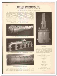 Process Engineering Inc 1948 vintage industrial catalog column Process Engineering Inc 1948 vintage industrial catalog column