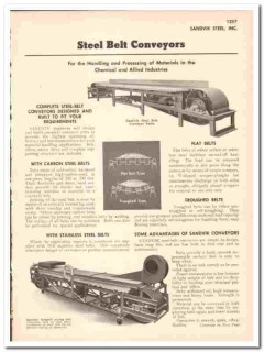 Sandvik Steel Inc 1948 vintage industrial catalog Belt Conveyors Sandvik Steel Inc 1948 vintage industrial catalog Belt Conveyors