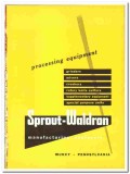 Sprout-Waldron Company 1948 vintage industrial catalog processing