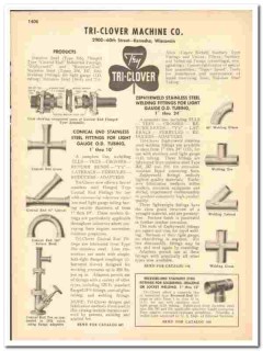 Tri-Clover Machine Company 1948 vintage industrial catalog stainless Tri-Clover Machine Company 1948 vintage industrial catalog stainless