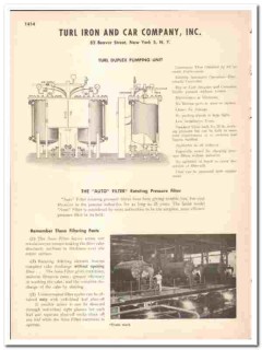 Turl Iron Car Company 1948 vintage industrial catalog filters pumping Turl Iron Car Company 1948 vintage industrial catalog filters pumping