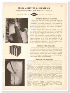 Union Asbestos Rubber Company 1948 vintage insulation catalog UNARCO Union Asbestos Rubber Company 1948 vintage insulation catalog UNARCO