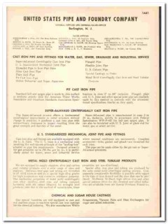 United States Pipe Foundry Company 1948 vintage industrial catalog United States Pipe Foundry Company 1948 vintage industrial catalog